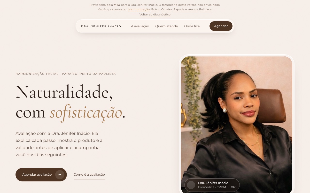 Prévia da página da Dra. Jênifer Inácio